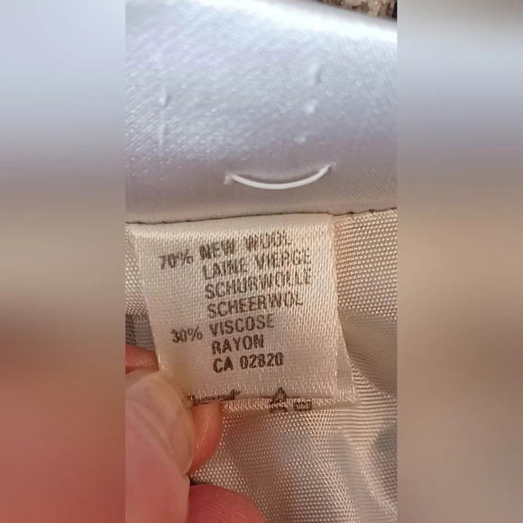 A Mondi Vintage Wool Lined Mini Houndstooth Skirt Black White - Picture 4 of 8